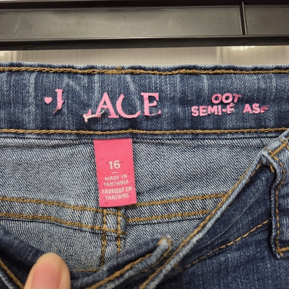 The Children's Place Girls Bootcut Darkwash MidRise Classic Fit Jeans Size 16 - Picture 3 of 7